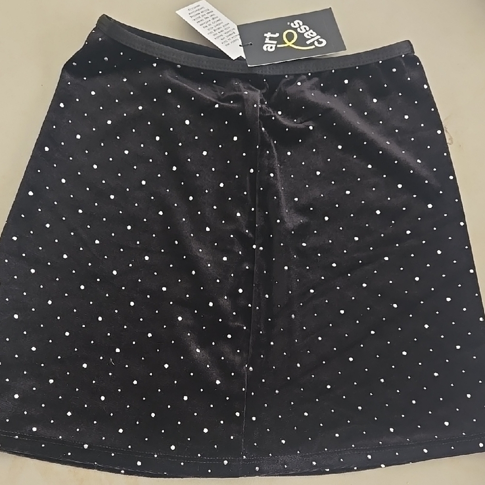 Art Class Black Polka Dot Skirt